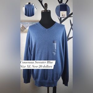Consensus Sweater Blue
Size XL New